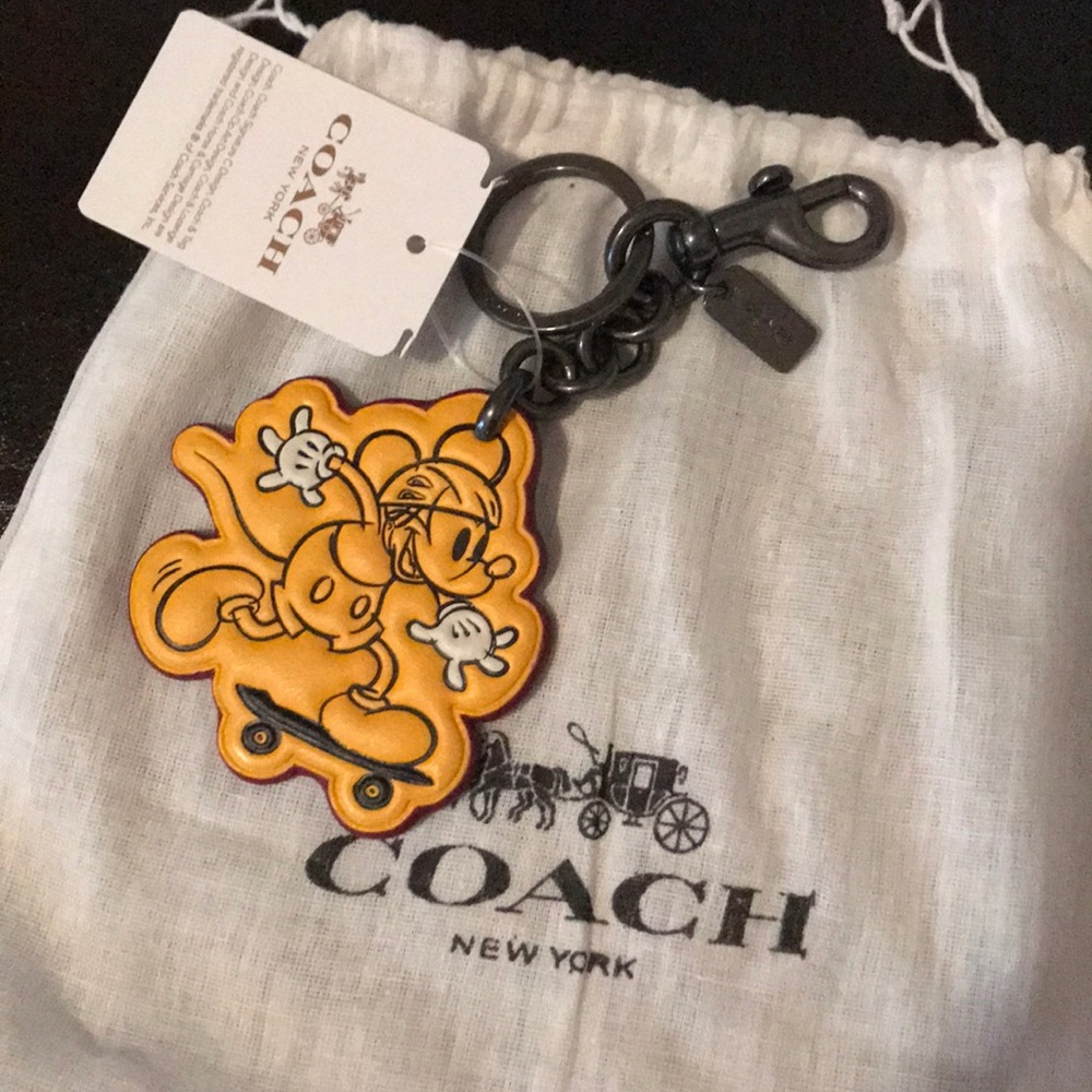 New Coach Disney Mickey Mouse key chain bag tag